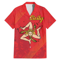 Personalized Bandiera della Sicilia Family Matching Mermaid Dress and Hawaiian Shirt Sporty Style