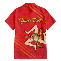 Personalized Bandiera della Sicilia Family Matching Mermaid Dress and Hawaiian Shirt Sporty Style