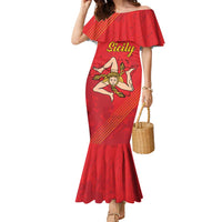 Personalized Bandiera della Sicilia Family Matching Mermaid Dress and Hawaiian Shirt Sporty Style