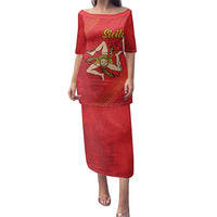 Personalized Bandiera della Sicilia Family Matching Puletasi and Hawaiian Shirt Sporty Style