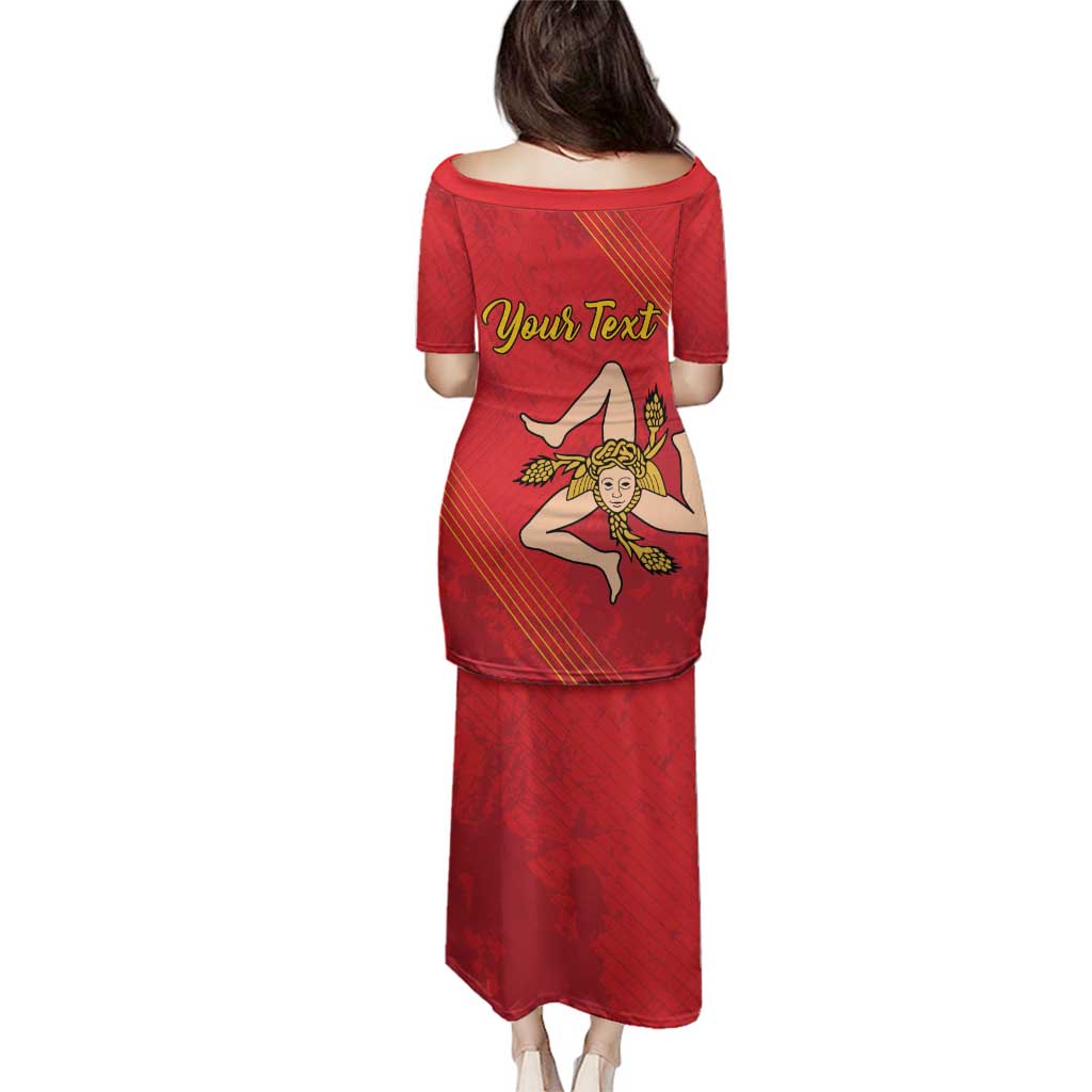 Personalized Bandiera della Sicilia Family Matching Puletasi and Hawaiian Shirt Sporty Style