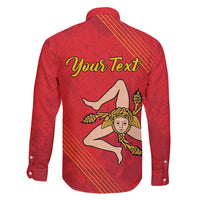 Personalized Bandiera della Sicilia Family Matching Short Sleeve Bodycon Dress and Hawaiian Shirt Sporty Style