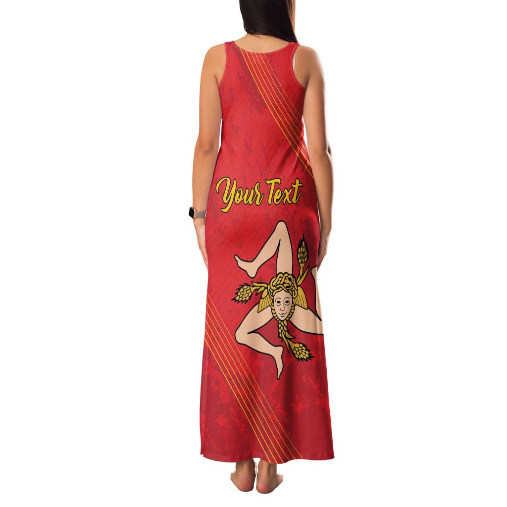 Personalized Bandiera della Sicilia Family Matching Tank Maxi Dress and Hawaiian Shirt Sporty Style