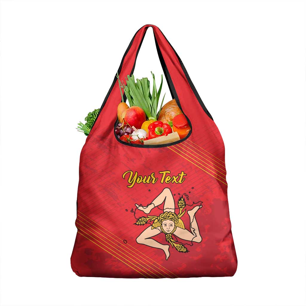 Personalized Bandiera della Sicilia Grocery Bag Sporty Style