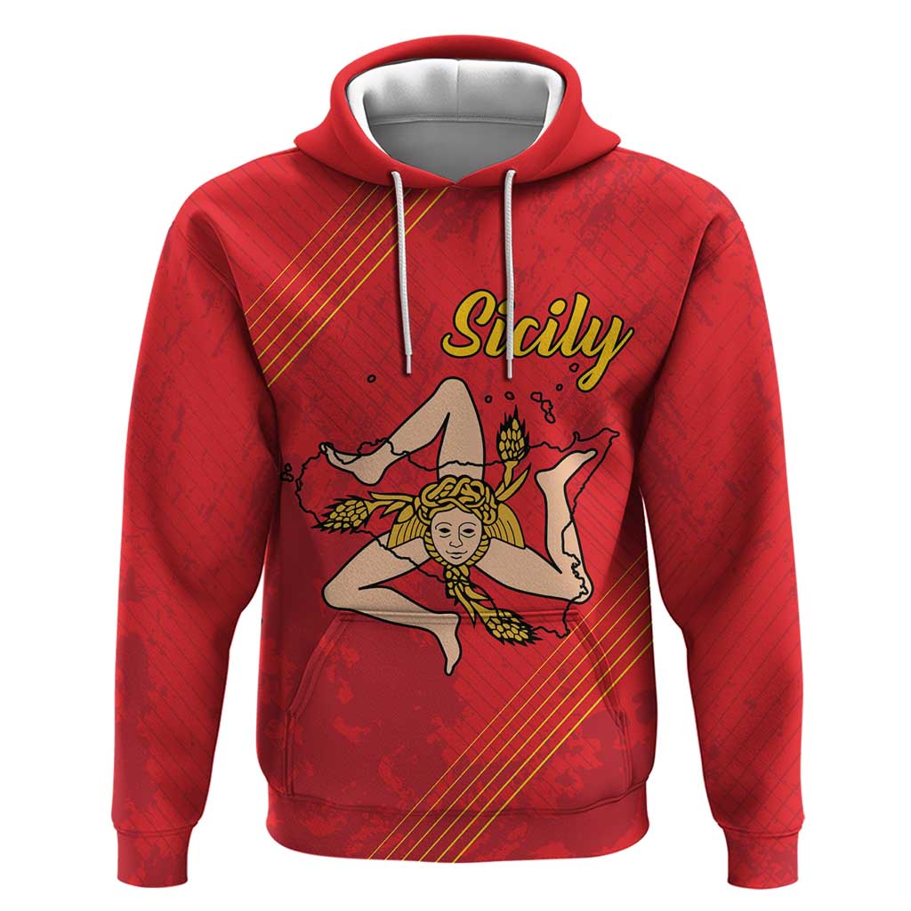 Personalized Bandiera della Sicilia Hoodie Sporty Style