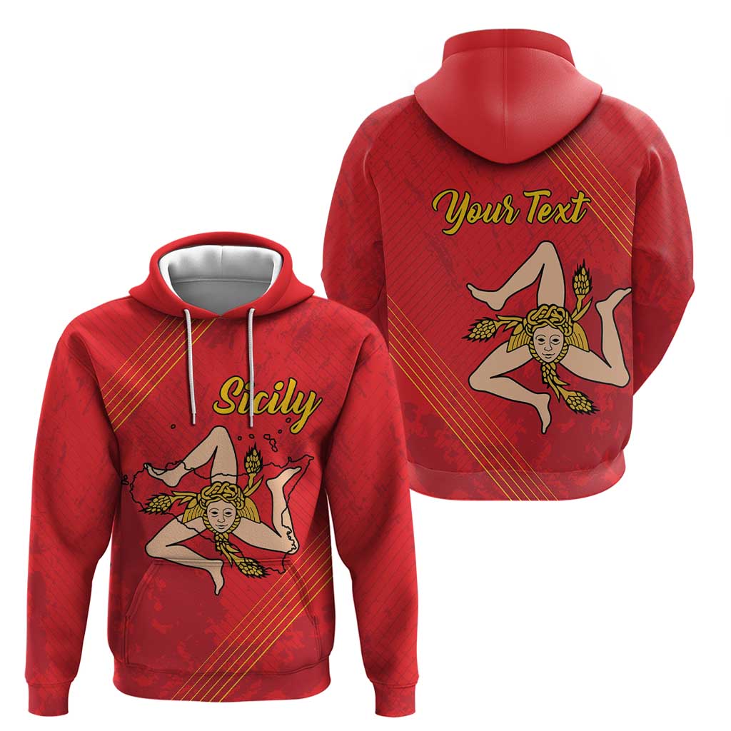 Personalized Bandiera della Sicilia Hoodie Sporty Style