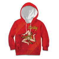 Personalized Bandiera della Sicilia Kid Hoodie Sporty Style