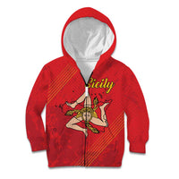 Personalized Bandiera della Sicilia Kid Hoodie Sporty Style