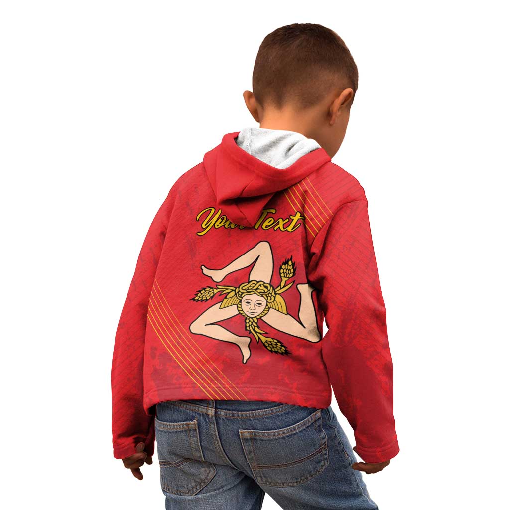 Personalized Bandiera della Sicilia Kid Hoodie Sporty Style