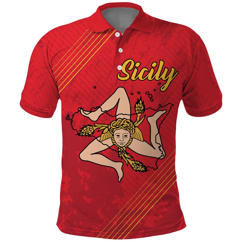 Personalized Bandiera della Sicilia Polo Shirt Sporty Style