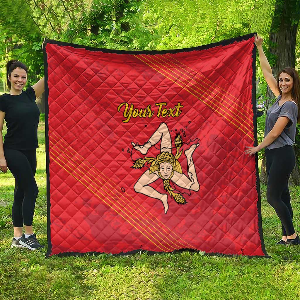 Personalized Bandiera della Sicilia Quilt Sporty Style