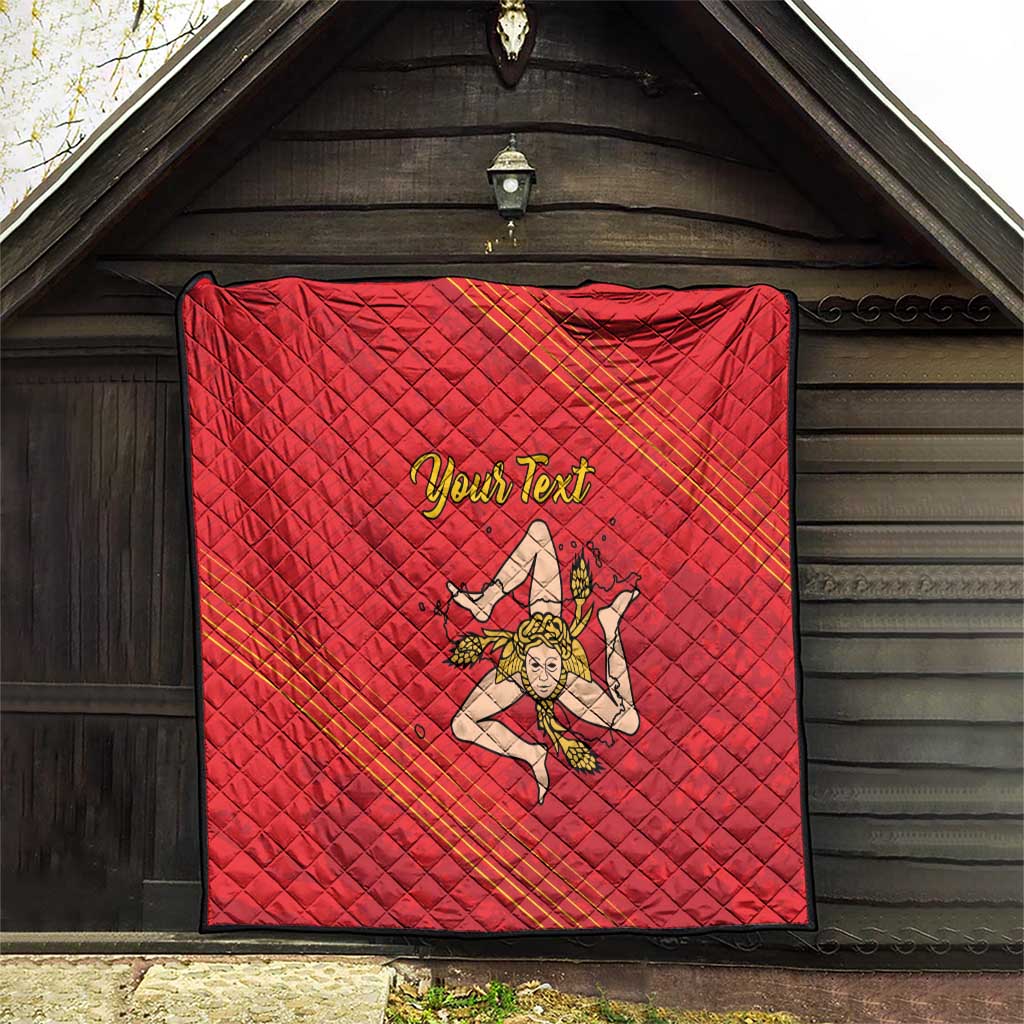 Personalized Bandiera della Sicilia Quilt Sporty Style