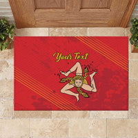 Personalized Bandiera della Sicilia Rubber Doormat Sporty Style