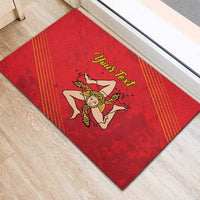Personalized Bandiera della Sicilia Rubber Doormat Sporty Style