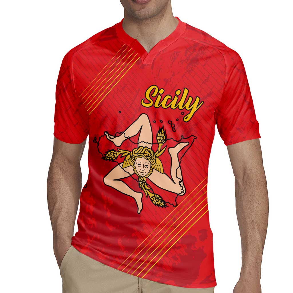 Personalized Bandiera della Sicilia Rugby Jersey Sporty Style