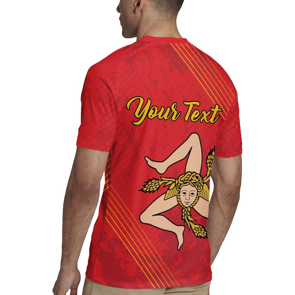 Personalized Bandiera della Sicilia Rugby Jersey Sporty Style