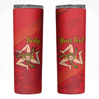 Personalized Bandiera della Sicilia Skinny Tumbler Sporty Style