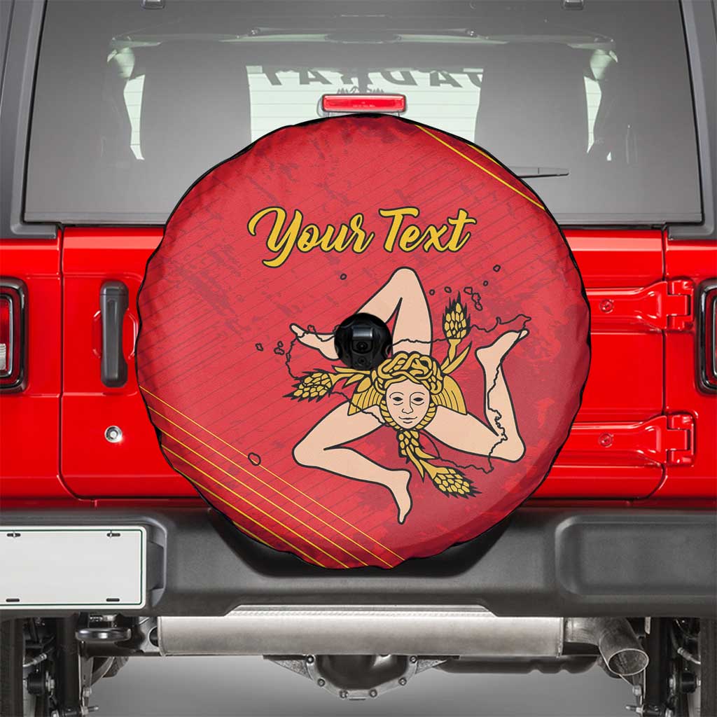 Personalized Bandiera della Sicilia Spare Tire Cover Sporty Style