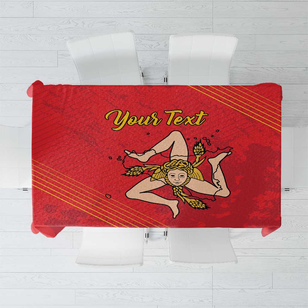 Personalized Bandiera della Sicilia Tablecloth Sporty Style