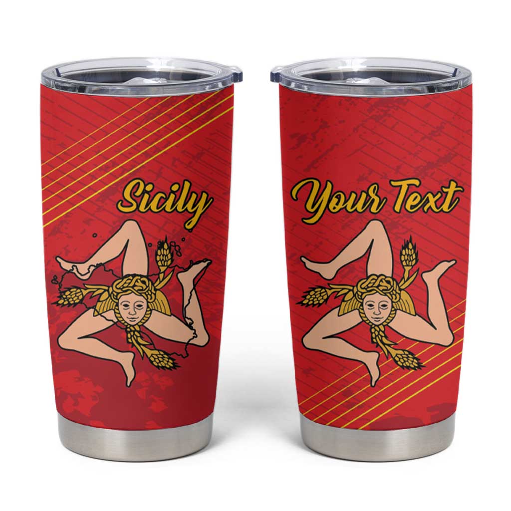 Personalized Bandiera della Sicilia Tumbler Cup Sporty Style