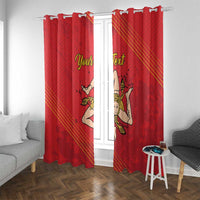 Personalized Bandiera della Sicilia Window Curtain Sporty Style