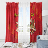 Personalized Bandiera della Sicilia Window Curtain Sporty Style