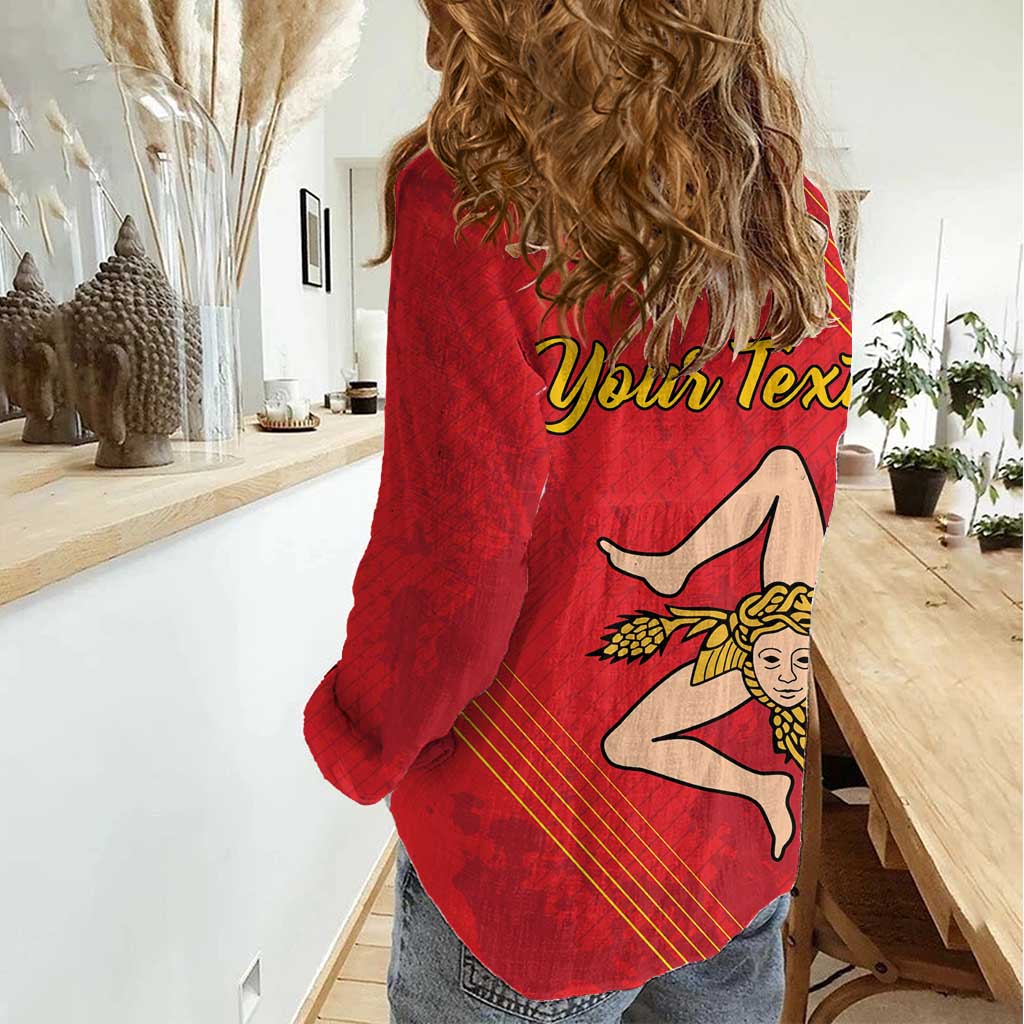 Personalized Bandiera della Sicilia Women Casual Shirt Sporty Style