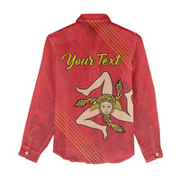 Personalized Bandiera della Sicilia Women Casual Shirt Sporty Style
