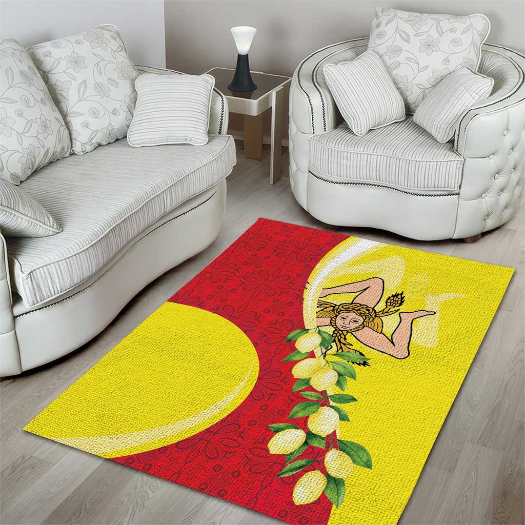 La Sicilia Area Rug Bandiera della Sicilia Motif