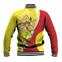 La Sicilia Baseball Jacket Bandiera della Sicilia Motif