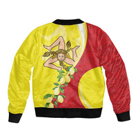 La Sicilia Bomber Jacket Bandiera della Sicilia Motif
