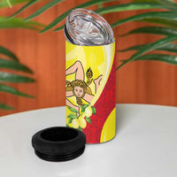 La Sicilia 4 in 1 Can Cooler Tumbler Bandiera della Sicilia Motif