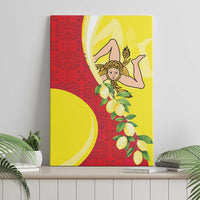 La Sicilia Canvas Wall Art Bandiera della Sicilia Motif