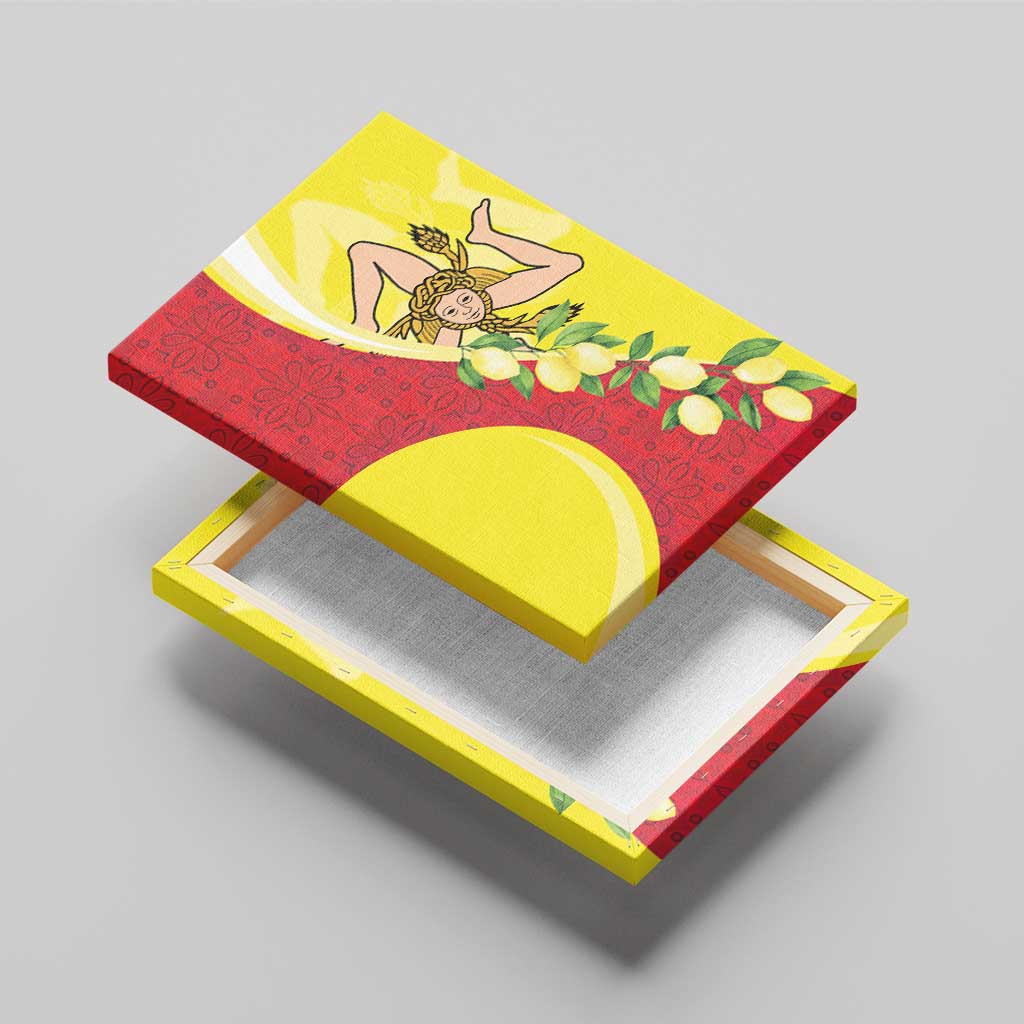 La Sicilia Canvas Wall Art Bandiera della Sicilia Motif