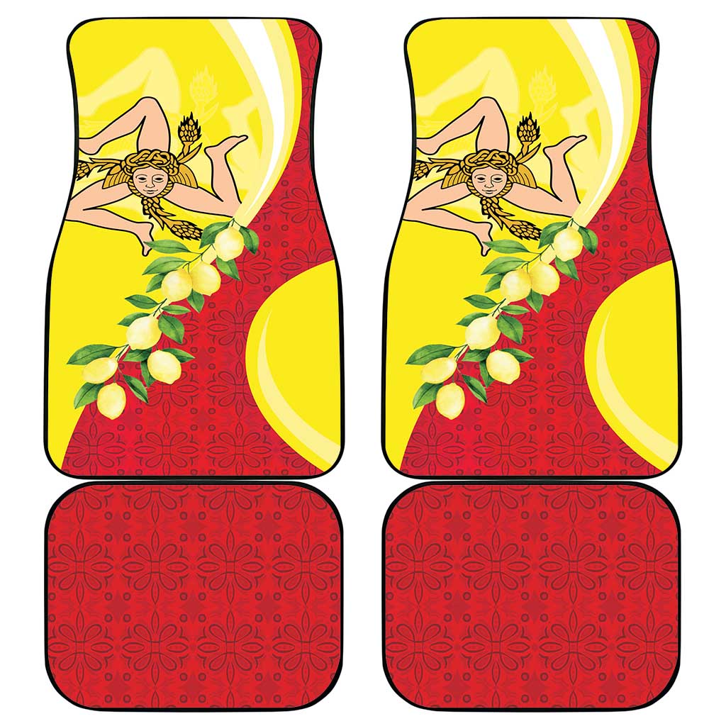 La Sicilia Car Mats Bandiera della Sicilia Motif
