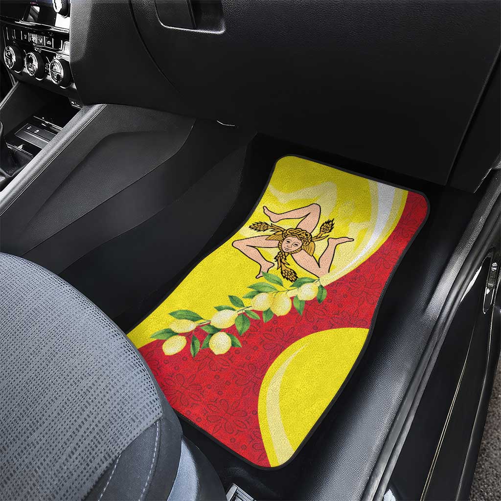 La Sicilia Car Mats Bandiera della Sicilia Motif