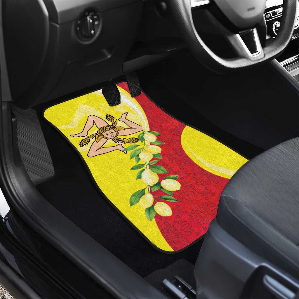 La Sicilia Car Mats Bandiera della Sicilia Motif