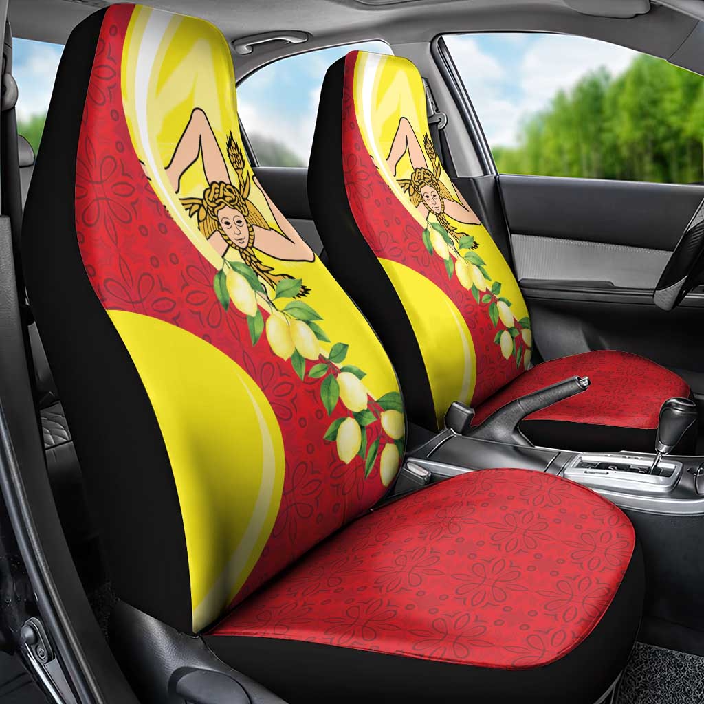 La Sicilia Car Seat Cover Bandiera della Sicilia Motif