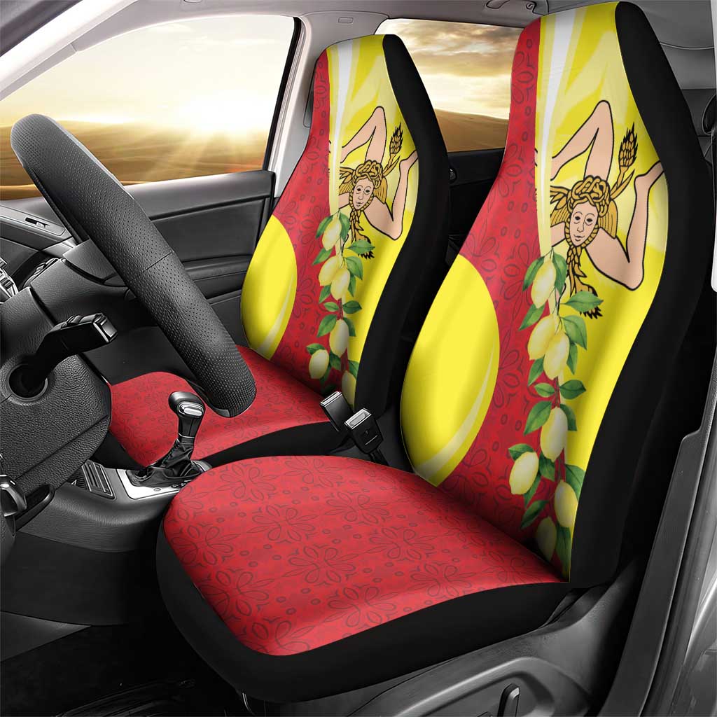 La Sicilia Car Seat Cover Bandiera della Sicilia Motif