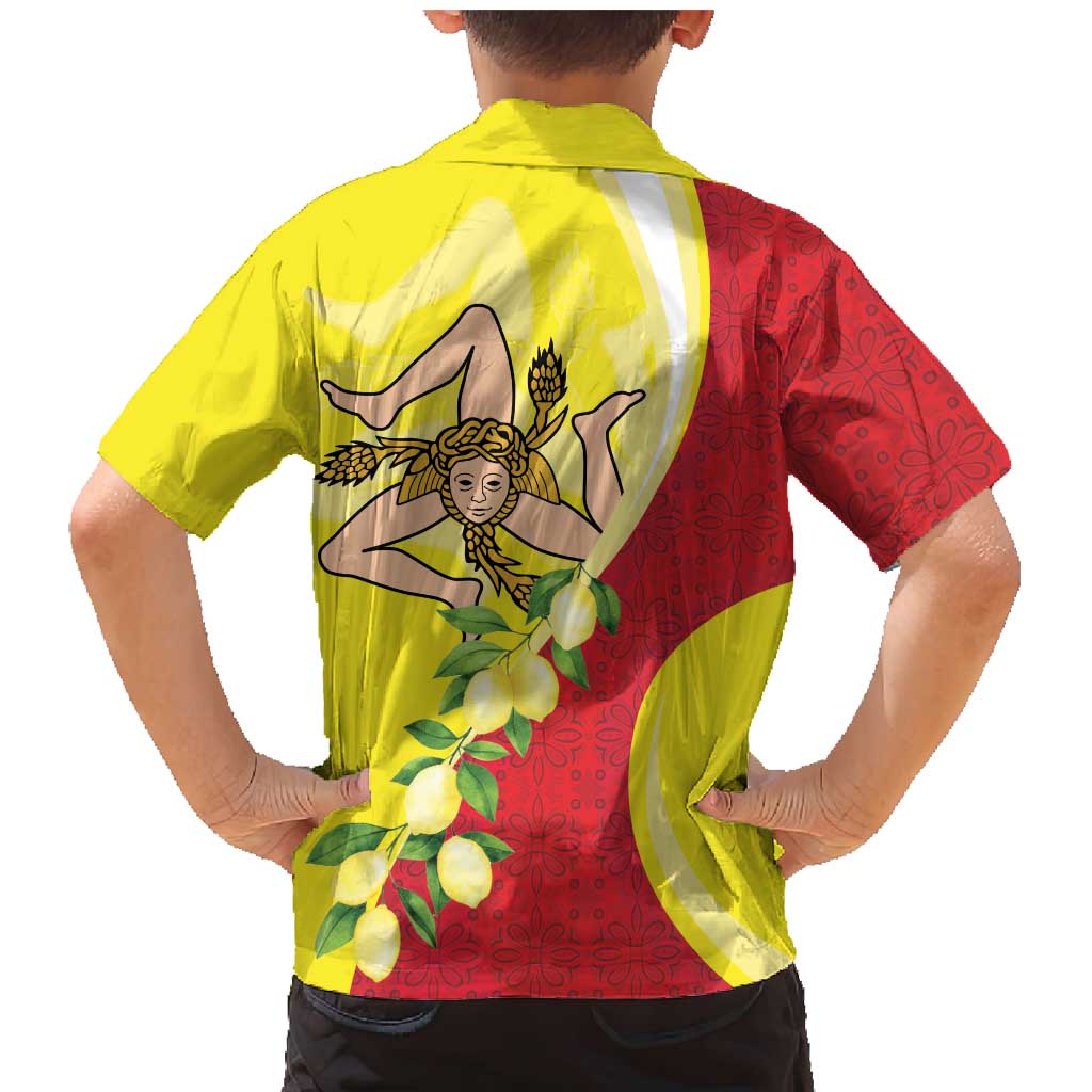 La Sicilia Family Matching Mermaid Dress and Hawaiian Shirt Bandiera della Sicilia Motif