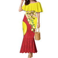 La Sicilia Family Matching Mermaid Dress and Hawaiian Shirt Bandiera della Sicilia Motif