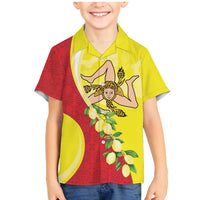 La Sicilia Family Matching Mermaid Dress and Hawaiian Shirt Bandiera della Sicilia Motif