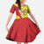 La Sicilia Family Matching Off The Shoulder Long Sleeve Dress and Hawaiian Shirt Bandiera della Sicilia Motif