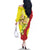 La Sicilia Family Matching Off The Shoulder Long Sleeve Dress and Hawaiian Shirt Bandiera della Sicilia Motif
