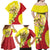 La Sicilia Family Matching Off Shoulder Maxi Dress and Hawaiian Shirt Bandiera della Sicilia Motif