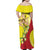La Sicilia Family Matching Off Shoulder Maxi Dress and Hawaiian Shirt Bandiera della Sicilia Motif