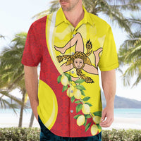 La Sicilia Hawaiian Shirt Bandiera della Sicilia Motif