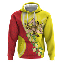 La Sicilia Hoodie Bandiera della Sicilia Motif