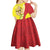 La Sicilia Kid Short Sleeve Dress Bandiera della Sicilia Motif