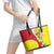 La Sicilia Leather Tote Bag Bandiera della Sicilia Motif